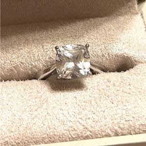 Cubic Zirconia solitaire ring